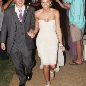 David’s bridal champagne dress
